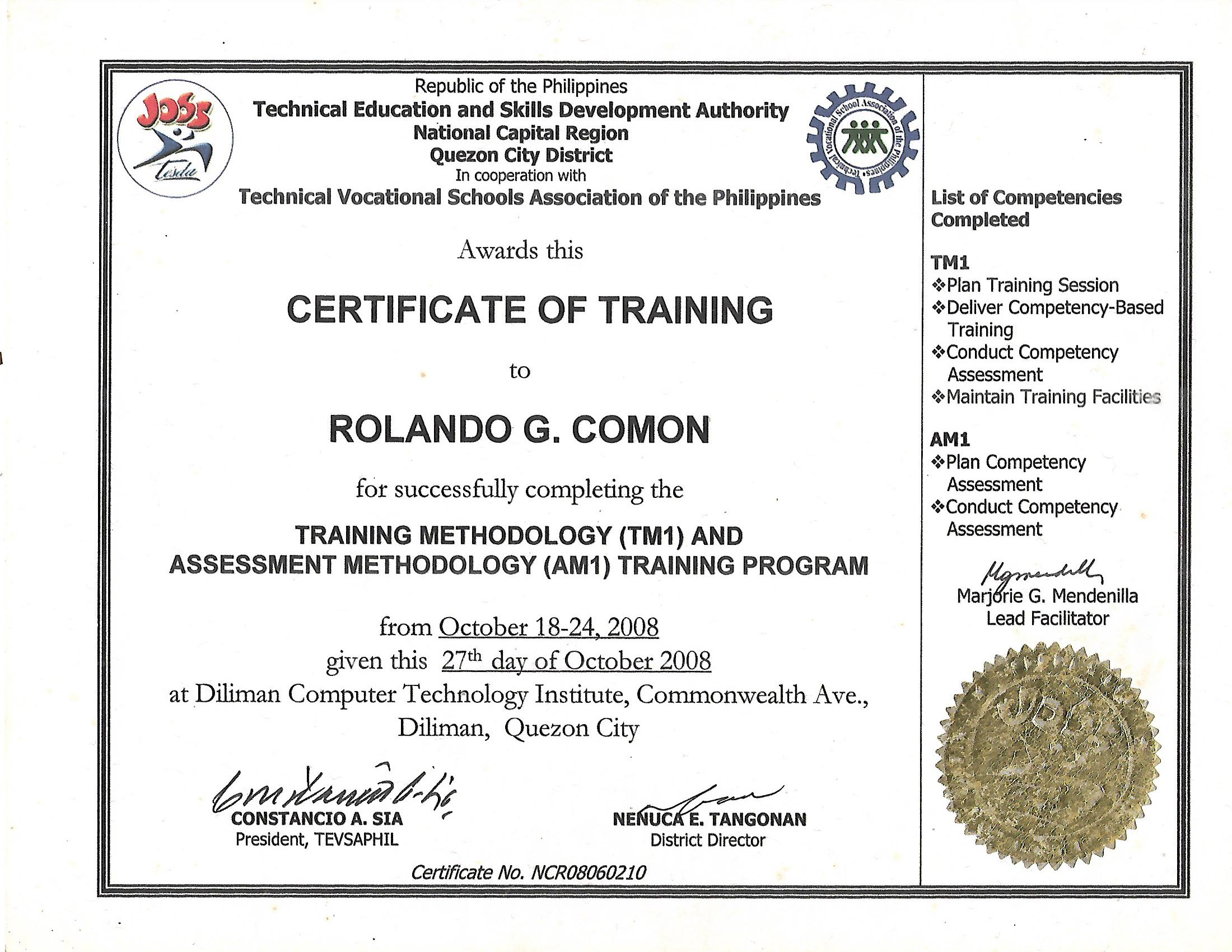 amtm cert